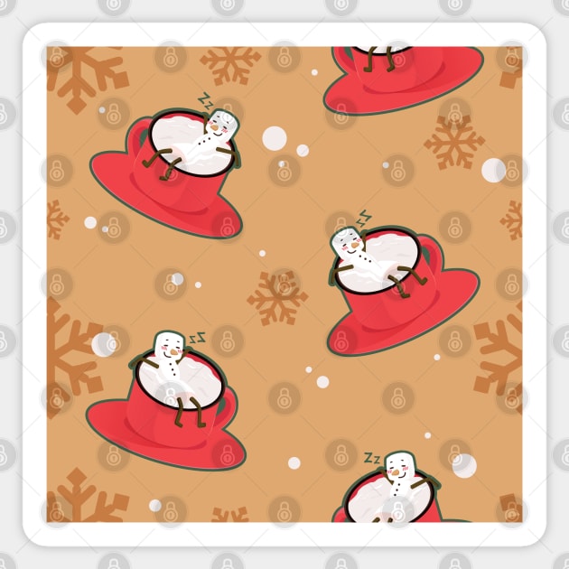 A Cup of Snow Pattern Sticker by yphien